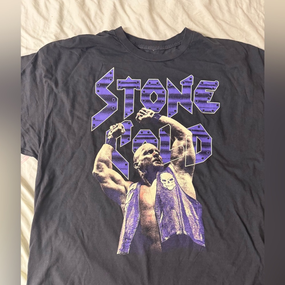 Ripple Junction Black Tee with Purple Stone Cold Design